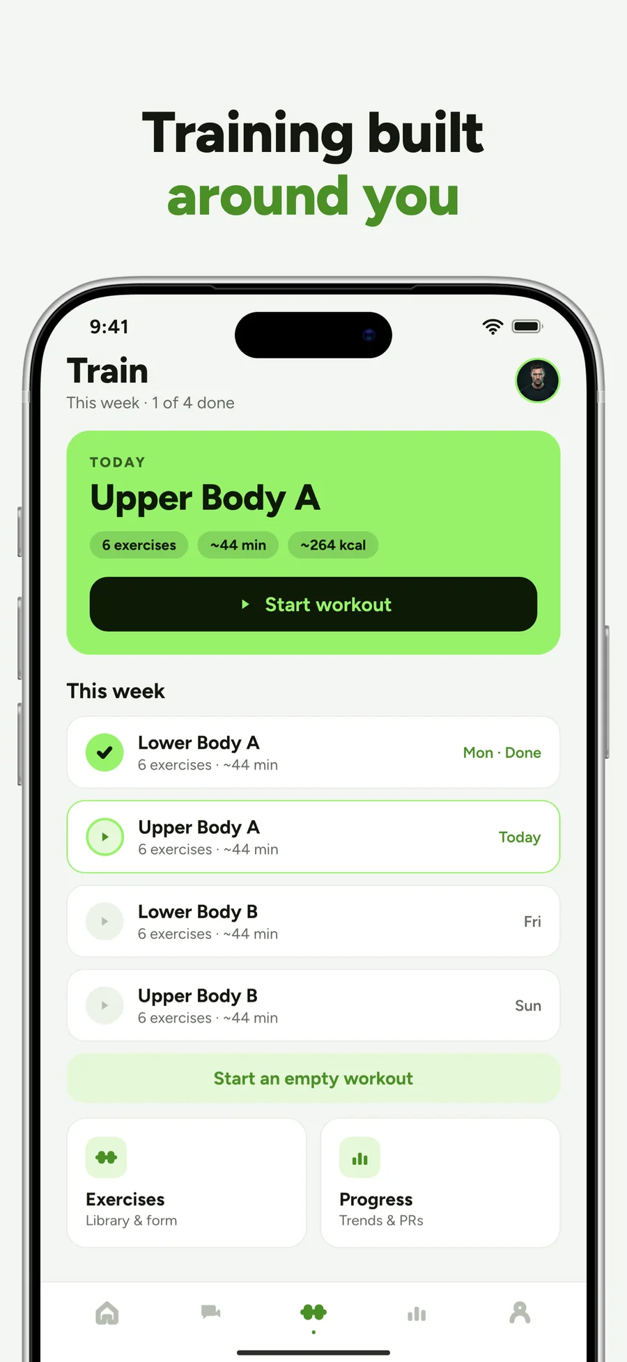 Training built around you: this week's plan