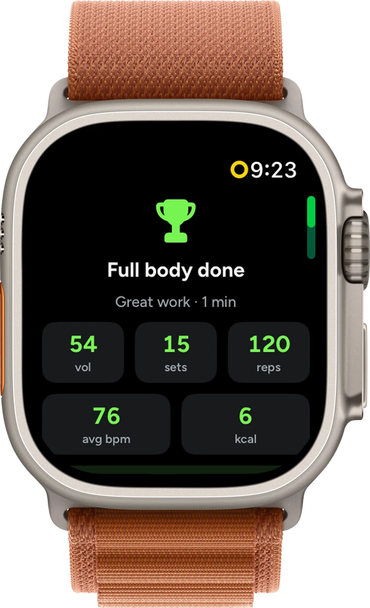 Vitalume on Apple Watch: Session done