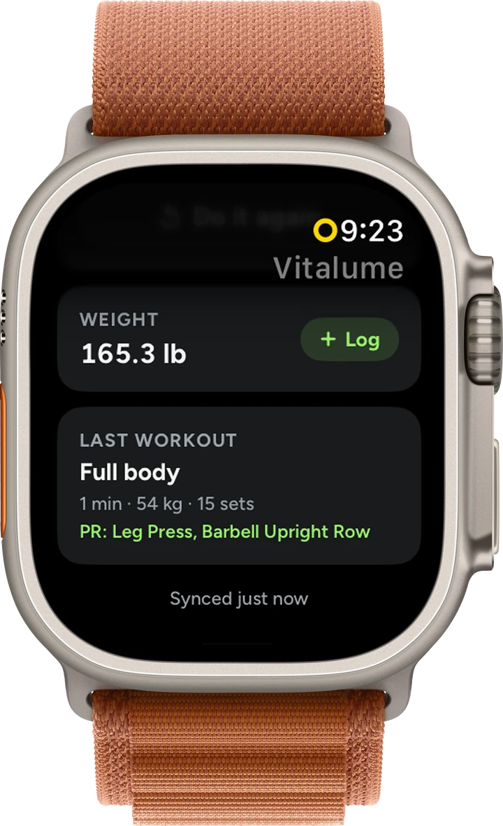 Vitalume on Apple Watch: Log weight